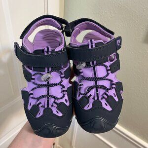 Athletic Summer Sandal - Purple/Blue - US 3 Big Kid - Outdoor Closed Toe Sandal